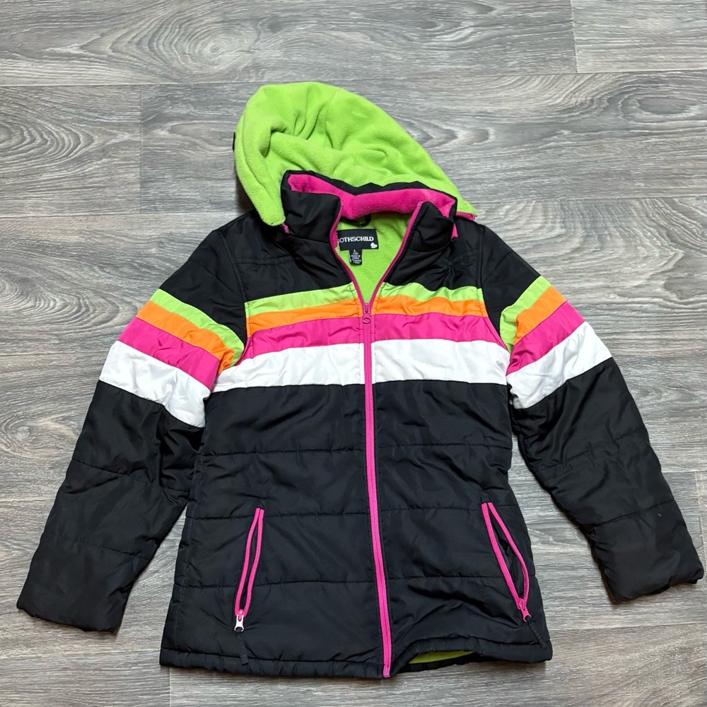 Adorable Rothschild Girl’s Size 14 Coat With Detachable Hood